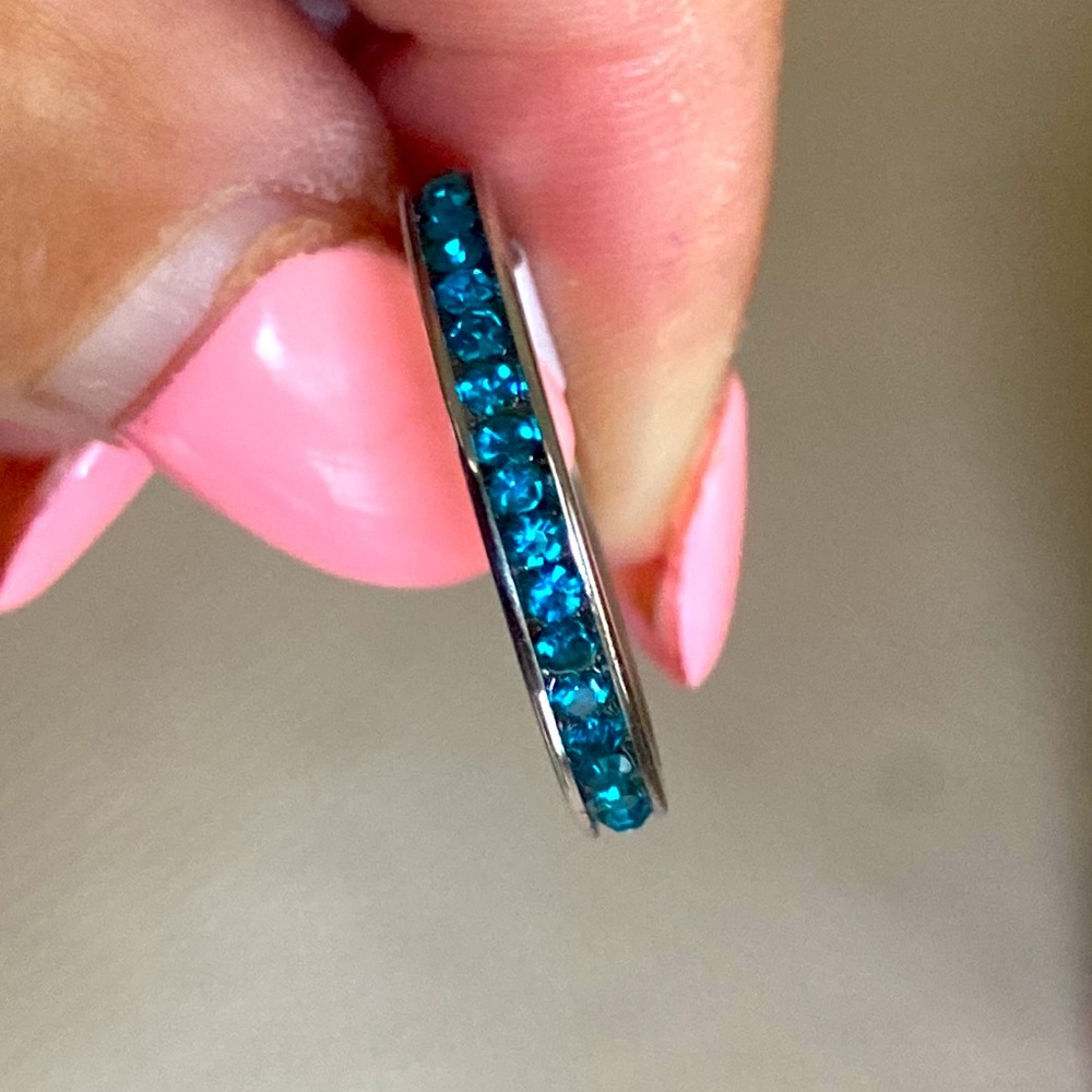 ⭐️ SALE ‼️ Sapphires Stackable silver ring